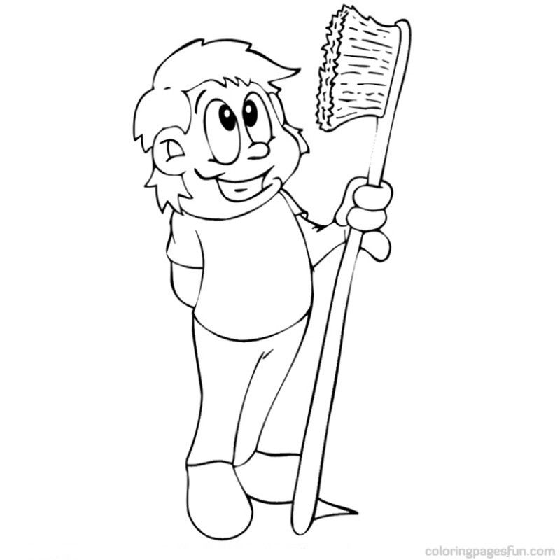 Plansa de colorat cu Dentist 25 18